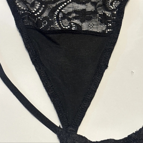 Victoria’s Secret Chantilly 2007 Lace Black Mesh Floral Teddy VTG SEXY 1PC Large - Picture 15 of 17